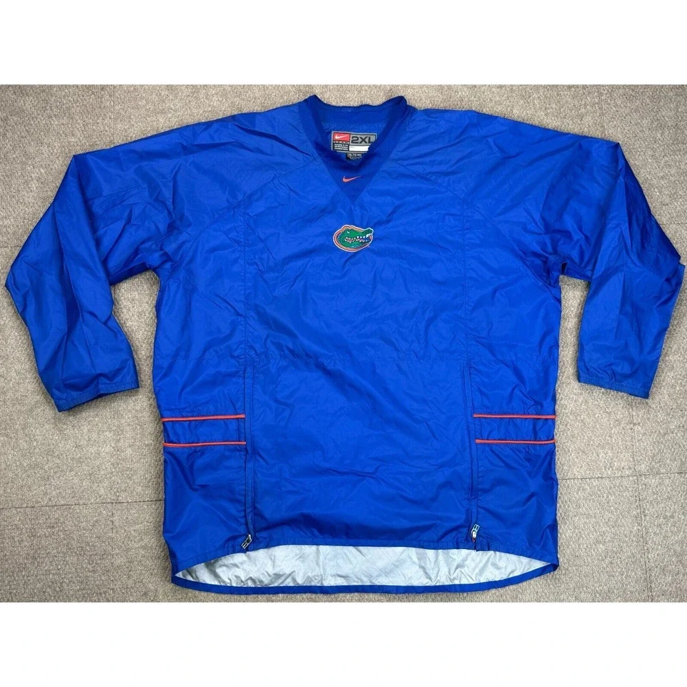 Nike NCAA Vintage Florida Gators Embroidered Long Sleeve Windbreaker Size 2XL